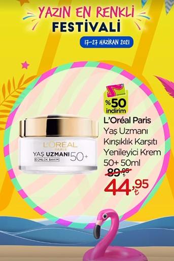 L'oréal Paris Yaş Uzmanı Kırışıklık Karşıtı Yenileyici Krem 50+ 50ml image