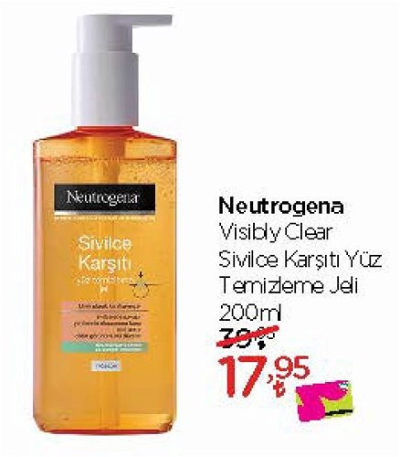 Neutrogena Visibly Clear Sivilce Karşıtı Yüz Temizleme Jeli 200 ml image