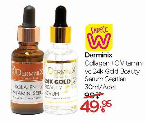 Derminix Collagen+C Vitamini ve 24k Gold Beauty Serum Çeşitleri 30 ml image