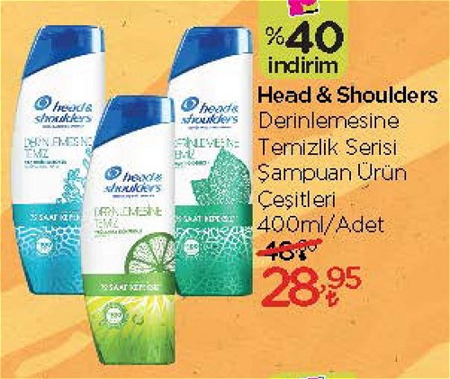 Head&Shoulders Derinlemesine Temizlik Serisi Şampuan Ürün Çeşitleri 400 ml image