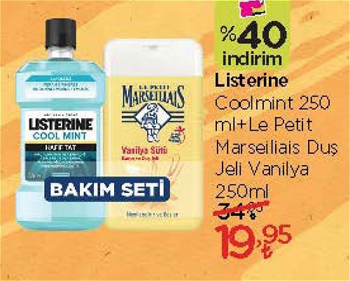 Listerine Coolmint 250 ml+Le Petit Marseillais Duş jeli Vanilya 250 ml image