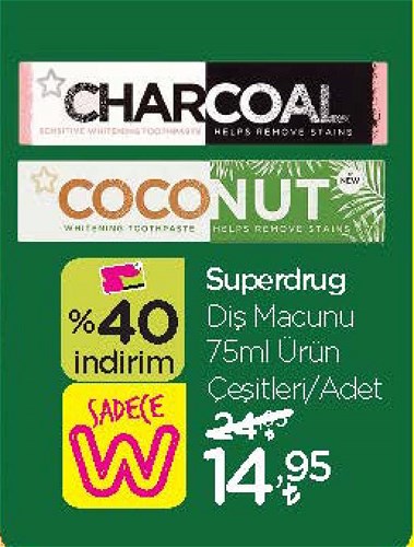 Superdrug Diş Macunu 75 ml Çeşitleri image