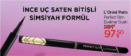 Loreal Paris Perfect Slim Eyeliner Siyah image