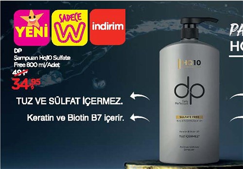 Dp Şampuan Hq10 Sulfate Free 800 ml image