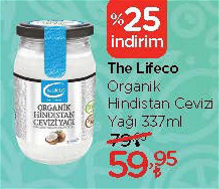 The Lifeco Organik Hindistan Cevizi Yağı 337 ml image