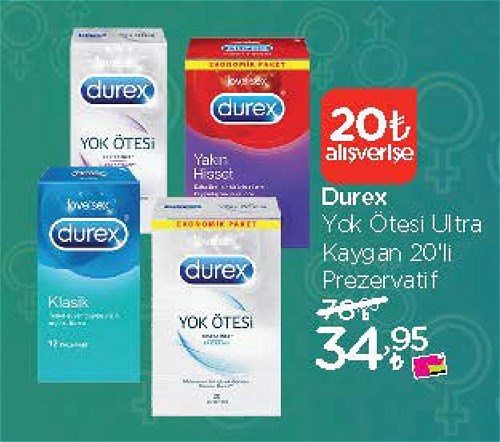 Durex Yok Ötesi Ultra Kaygan 20'li Prezervatif  image