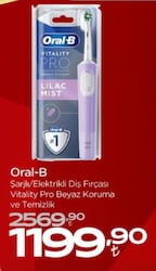 Oral-B Şarjlı/Elektrikli Diş Fırçası Vitality Pro Beyaz Koruma ve Temizlik image