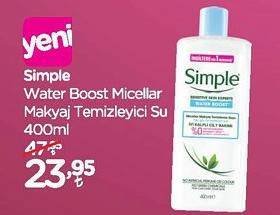 Simple Water Boost Micellar Makyaj Temizleyici Su 400ml image