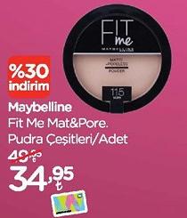 Maybelline Fit Mat&Pore Pudra Çeşitleri/Adet image