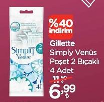 Gillette Simply Venüs Poşet 2 Bıçaklı 4 Adet image