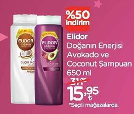 Elidor Doğanın Enerjisi Avokado ve Coconut Şampuan 650 ml image