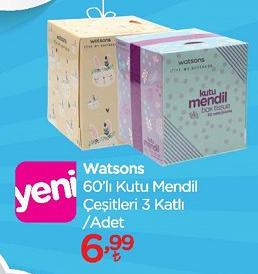 Watsons 60'lı Kutu Mendil Çeşitleri 3 Katlı image