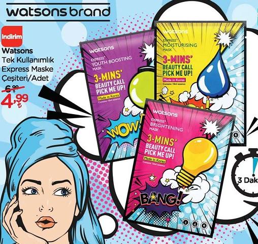 Watsons Tek Kullanımlık Express Maske Çeşitleri/Adet image