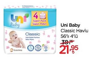 Uni Baby Classic Havlu 56'lı 4'lü image