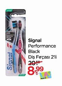 Signal Performance Black Diş Fırçası 2'li image