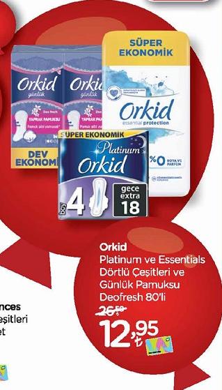 Orkid Platinum ve Essentials Dörtlü Çeşitleri ve Günlük Pamuksu Deofresh 80'li image