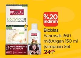 Bioblas Sarımsak 360 ml&Argan 150 ml Şampuan Set image