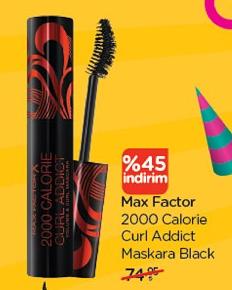 Max Factor 2000 Calorie Curl Addict Maskara Black image