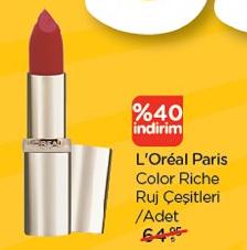 L'oreal Paris Color Riche Ruj Çeşitleri/Adet image