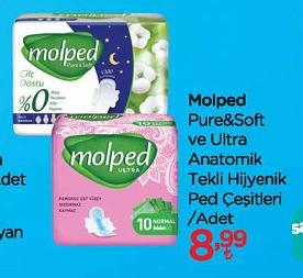 Molped Pure&Soft ve Ultra Anatomik Tekli Hijyenik  Ped Çeşitleri/Adet image