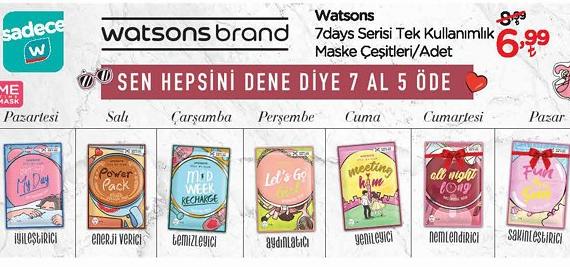 Watsons 7days Serisi Tek Kullanımlık Maske Çeşitleri/Adet image