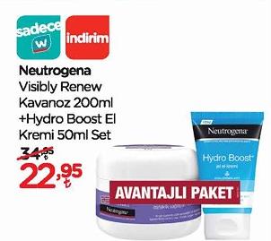 Neutrogena Visibly Renew Kavanoz 200ml+Hydro Boost El Kremi 50ml Set image