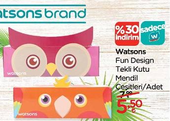 Watsons Fun Design Tekli Kutu Mendil Çeşitleri/Adet image