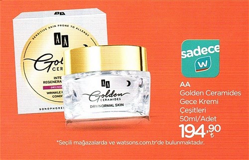 AA Golden Ceramides Gece Kremi Çeşitleri 50 ml image