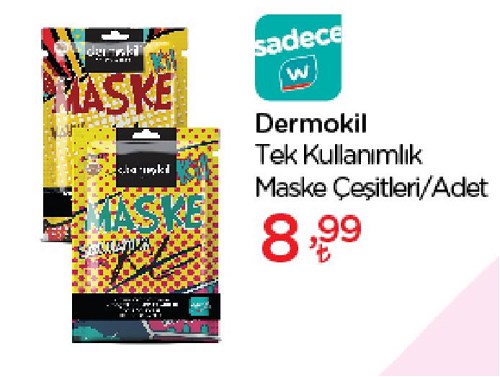 Dermokil Tek Kullanımlık Maske Çeşitleri/Adet image