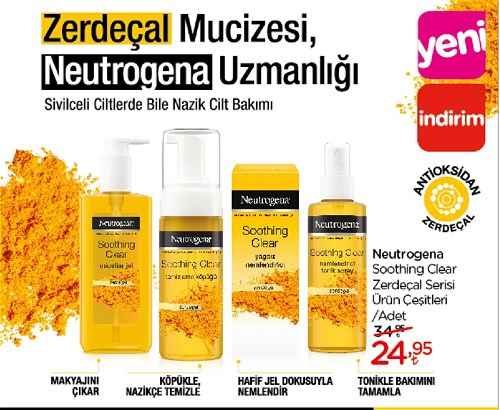 Neutrogena Soothing Clear Zerdeçal Serisi Ürün Çeşitleri/Adet image