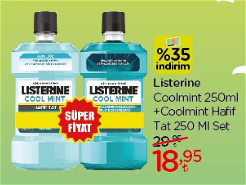 Listerine Coolmint 250 ml+Coolmint Hafif Tat 250 ml Set  image