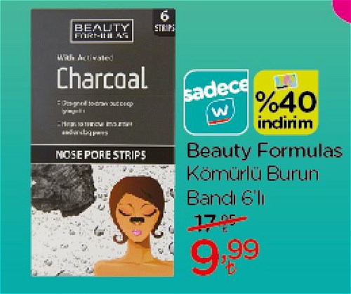 Beauty Formulas Kömürlü Burun bandı 6'lı image