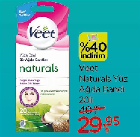 Veet Naturals Yüz Ağda Bandı 20'li image