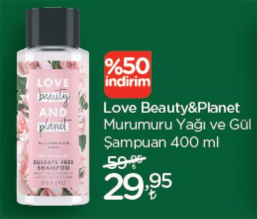 Love Beauty&Planet Murumuru Yağı ve Gül Şampuan 400 ml image