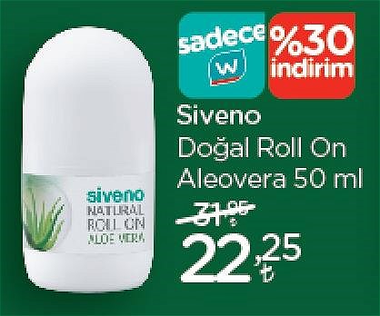 Siveno Doğal Roll On Aloevera 50 ml image