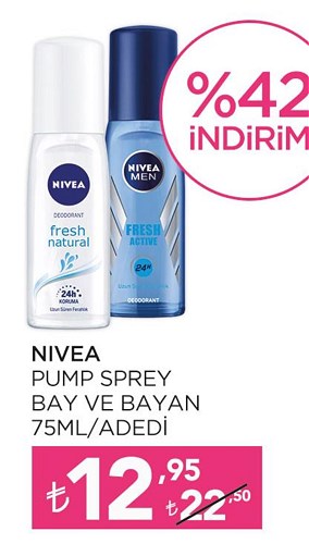 Nivea Pump Sprey Bay ve Bayan 75 ml image