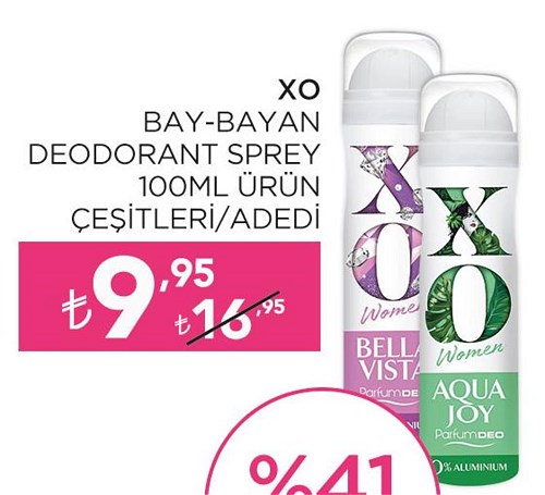 Xo Bay/Bayan Deodorant Sprey 100 ml Ürün Çeşitleri image