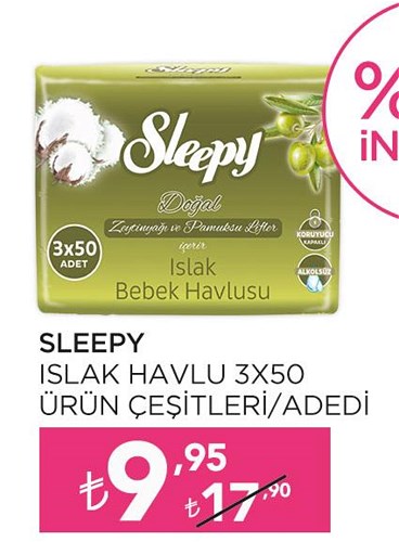 Sleepy ıslak Havlu 3x50 Ürün Çeşitleri image