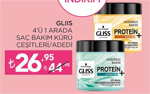 Gliss 4'ü 1 Arada Saç Bakım Kürü Çeşitleri/Adedi image