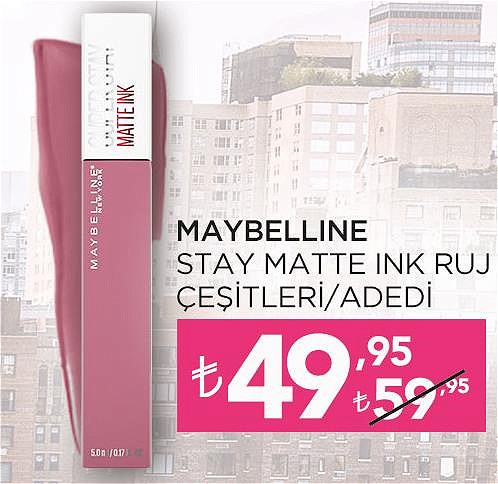 Maybelline Stay Matte Ink Ruj Çeşitleri/Adedi image