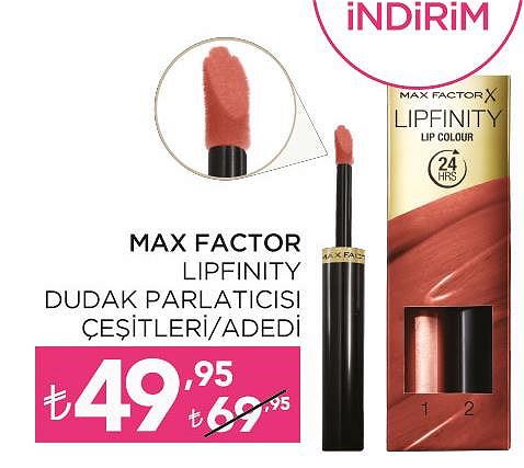 Max Factor Lipfinity Dudak Parlatıcısı Çeşitleri/Adedi image