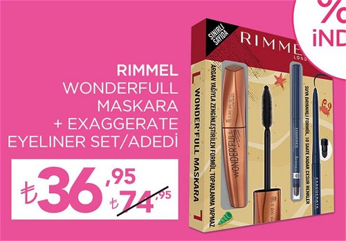 Rimmel Wonderfull Maskara+Exaggerate Eyeliner Set image