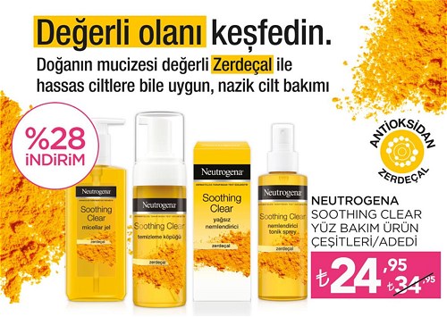 Neutrogena Soothing Clear Yüz Bakım Ürün Çeşitleri/Adedi image