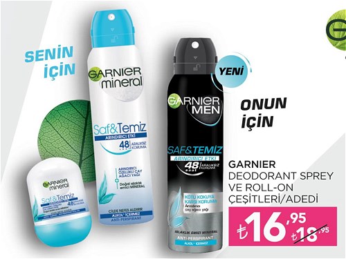 Garnier Deodorant Sprey ve Roll-On Çeşitleri/Adedi image