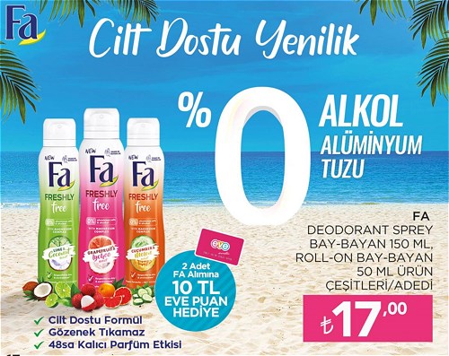 Fa Deodorant Sprey 150 ml/Roll On 50 ml Bay/Bayan Çeşitleri image