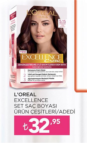 Loreal Excellence Set Saç Boyası Ürün Çeşitleri/Adedi image