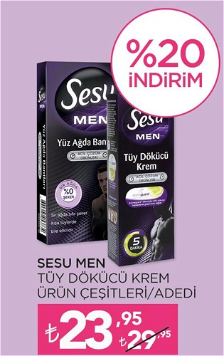 Sesu Men Tüy Dökücü Krem Ürün Çeşitleri/Adedi image