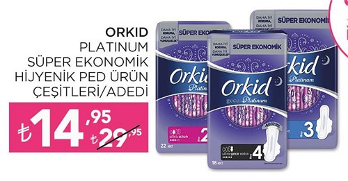 Orkid Platinum Süper Ekonomik Paket Hijyenik Ped Ürün Çeşitleri/Adedi  image