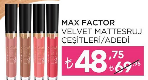 Max Factor Velvet Mattes Ruj Çeşitleri/Adedi image