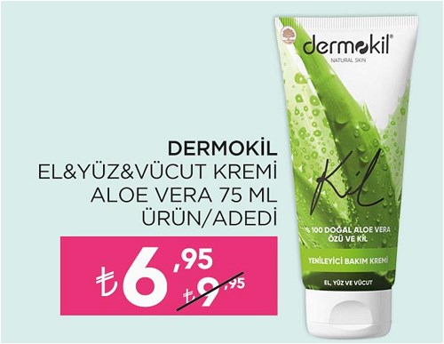 Dermokil El&Yüz&Vücut Kremi Aloe Vera 75 ml image